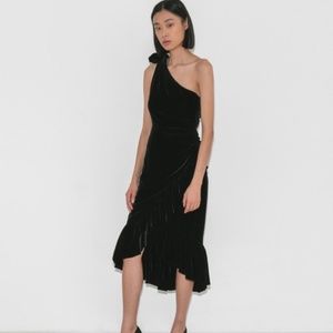 Ulla Johnson Elisa One-Shoulder velvet dress 6